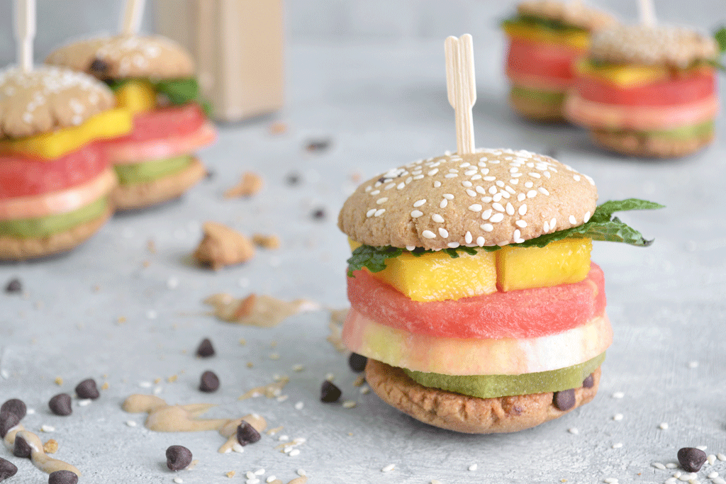 Fruit Burgers: Innovating Traditional Fare with Colorful