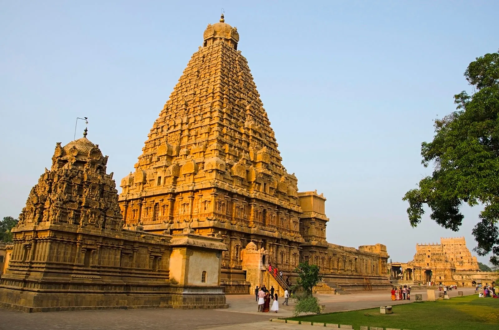 Nandi Pavilion in Brihadeeswarar Temple complex. 