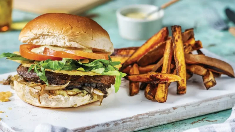 Potato Mushroom Burger