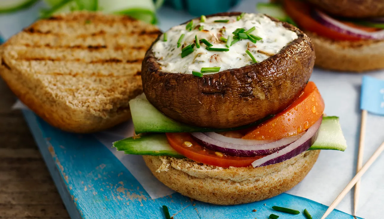 Potato Mushroom Burger