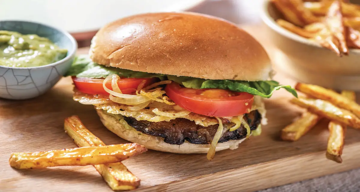 Potato Mushroom Burger